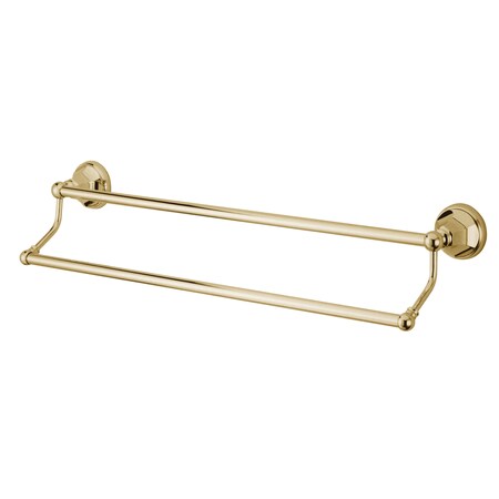 Kingston Brass Metropolitan 24" Dual Towel Bar, Polished Brass BA4813PB